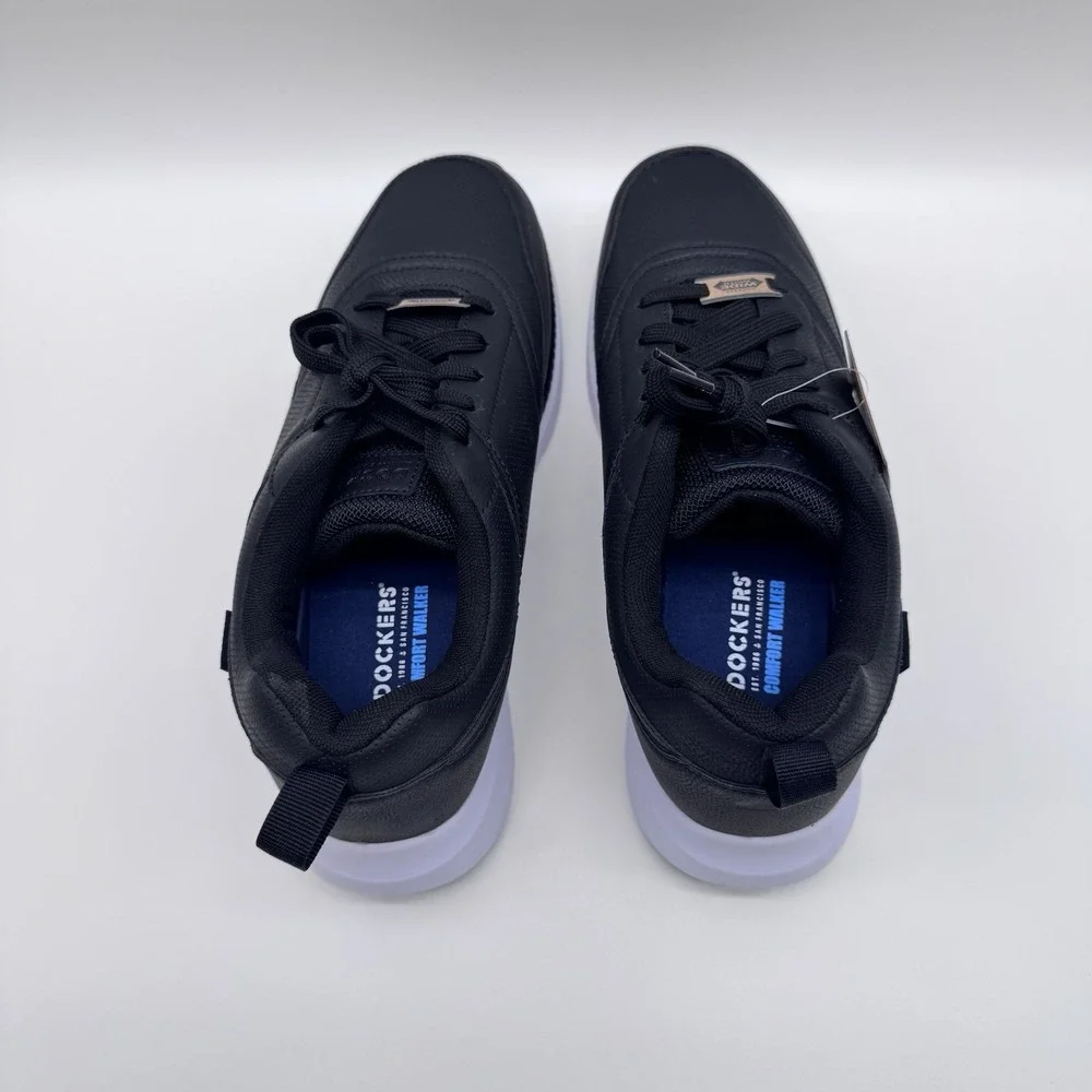 Size 9M- Dockers Comfort Flex Walker Lightweight Wide Shoes, Black/White